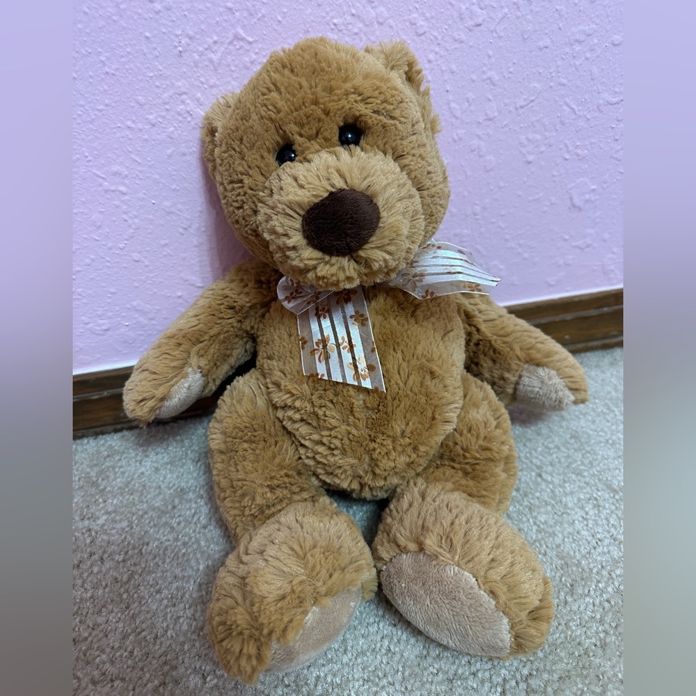 Walmart Golden Bear Brown Teddy Bear Stuffed Animal Plush EUC